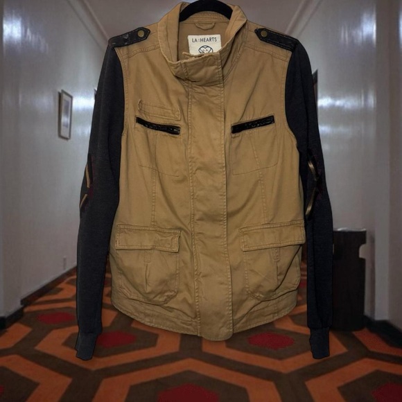 LA Hearts by PACSUN VTG 00s Aztec Tribal Design Camel Utility JackeT — LARGE - Picture 3 of 7